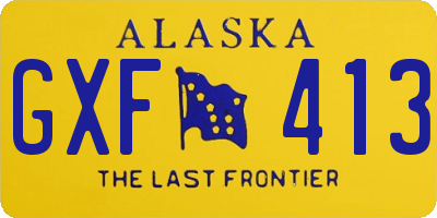 AK license plate GXF413