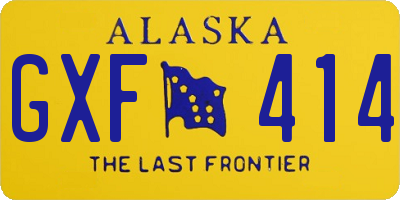 AK license plate GXF414