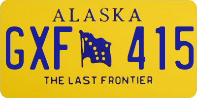 AK license plate GXF415