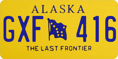 AK license plate GXF416