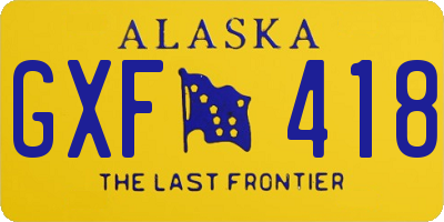 AK license plate GXF418