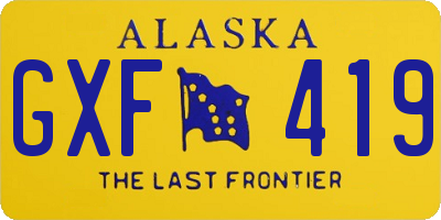 AK license plate GXF419