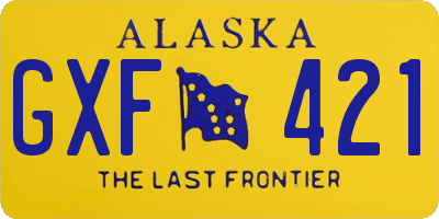 AK license plate GXF421