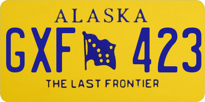 AK license plate GXF423