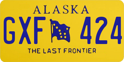 AK license plate GXF424