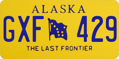 AK license plate GXF429