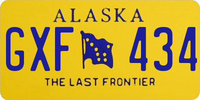AK license plate GXF434