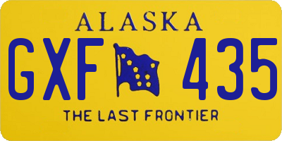 AK license plate GXF435