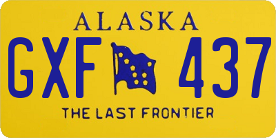 AK license plate GXF437