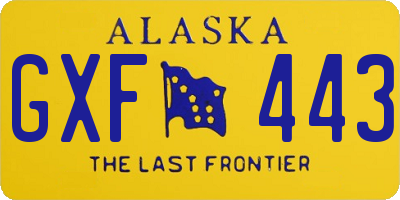 AK license plate GXF443