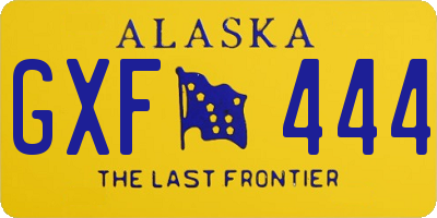 AK license plate GXF444