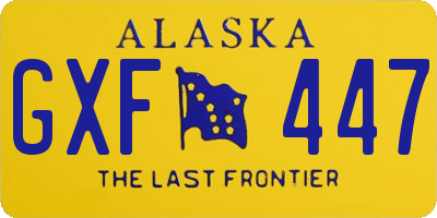 AK license plate GXF447