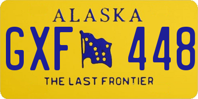 AK license plate GXF448