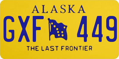 AK license plate GXF449