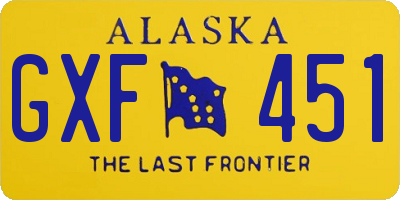 AK license plate GXF451