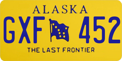 AK license plate GXF452