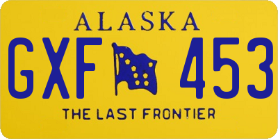 AK license plate GXF453