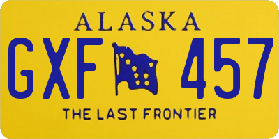 AK license plate GXF457