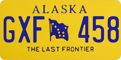 AK license plate GXF458