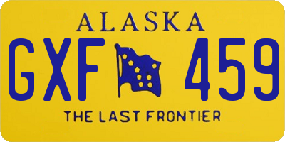 AK license plate GXF459