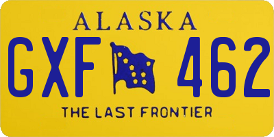 AK license plate GXF462