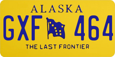 AK license plate GXF464