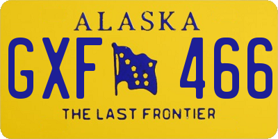 AK license plate GXF466