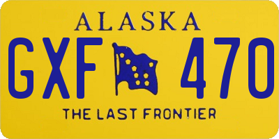 AK license plate GXF470