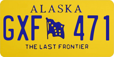 AK license plate GXF471