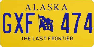 AK license plate GXF474