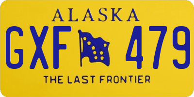 AK license plate GXF479