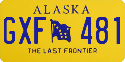 AK license plate GXF481