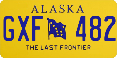 AK license plate GXF482