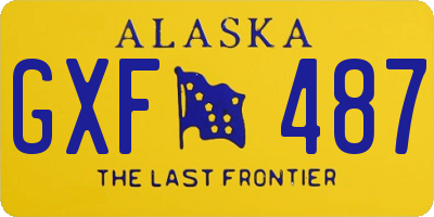 AK license plate GXF487