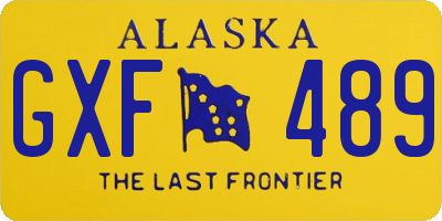 AK license plate GXF489