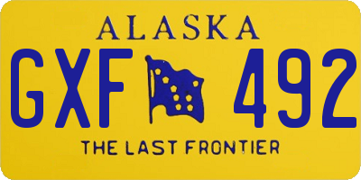 AK license plate GXF492