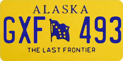AK license plate GXF493