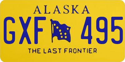 AK license plate GXF495