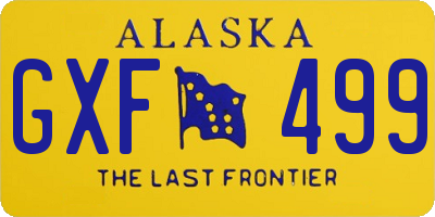 AK license plate GXF499