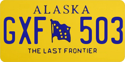 AK license plate GXF503