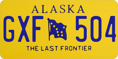 AK license plate GXF504