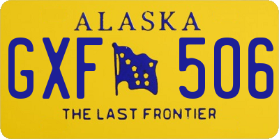 AK license plate GXF506