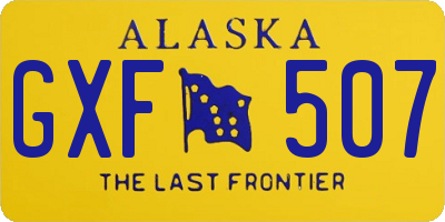 AK license plate GXF507