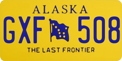 AK license plate GXF508