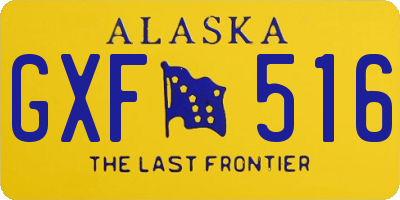 AK license plate GXF516