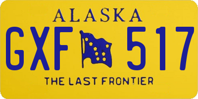 AK license plate GXF517