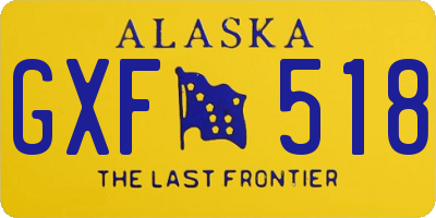 AK license plate GXF518