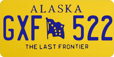 AK license plate GXF522