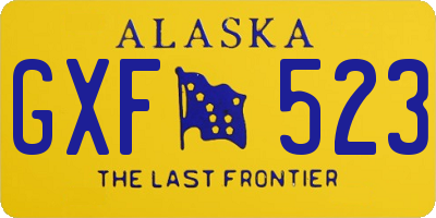 AK license plate GXF523