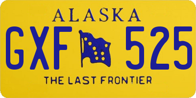 AK license plate GXF525